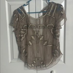 Free People Beaded Top